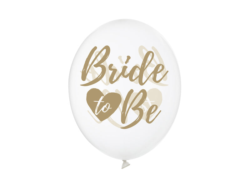 Bride to be Genomskinligt Gold Latex Ballonger