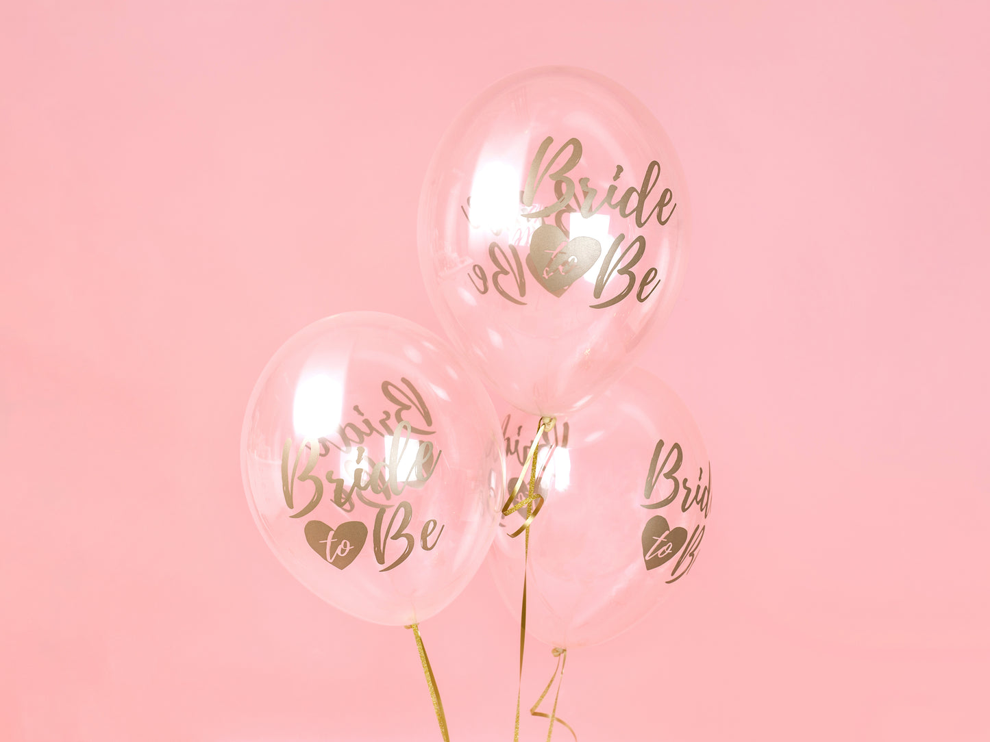 Bride to be Genomskinligt Gold Latex Ballonger