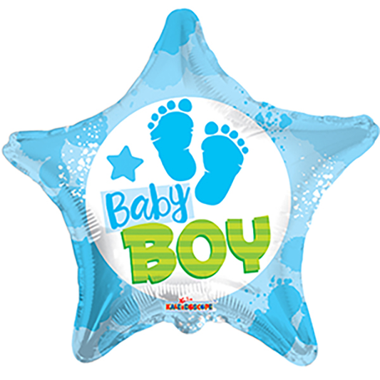 Baby Boy Star Folie Ballong