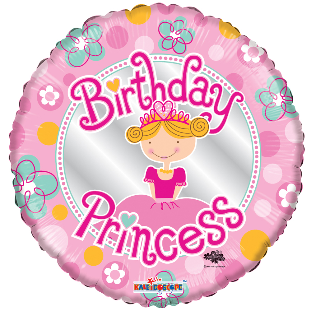 Princess Motiv Folie Ballong 48cm