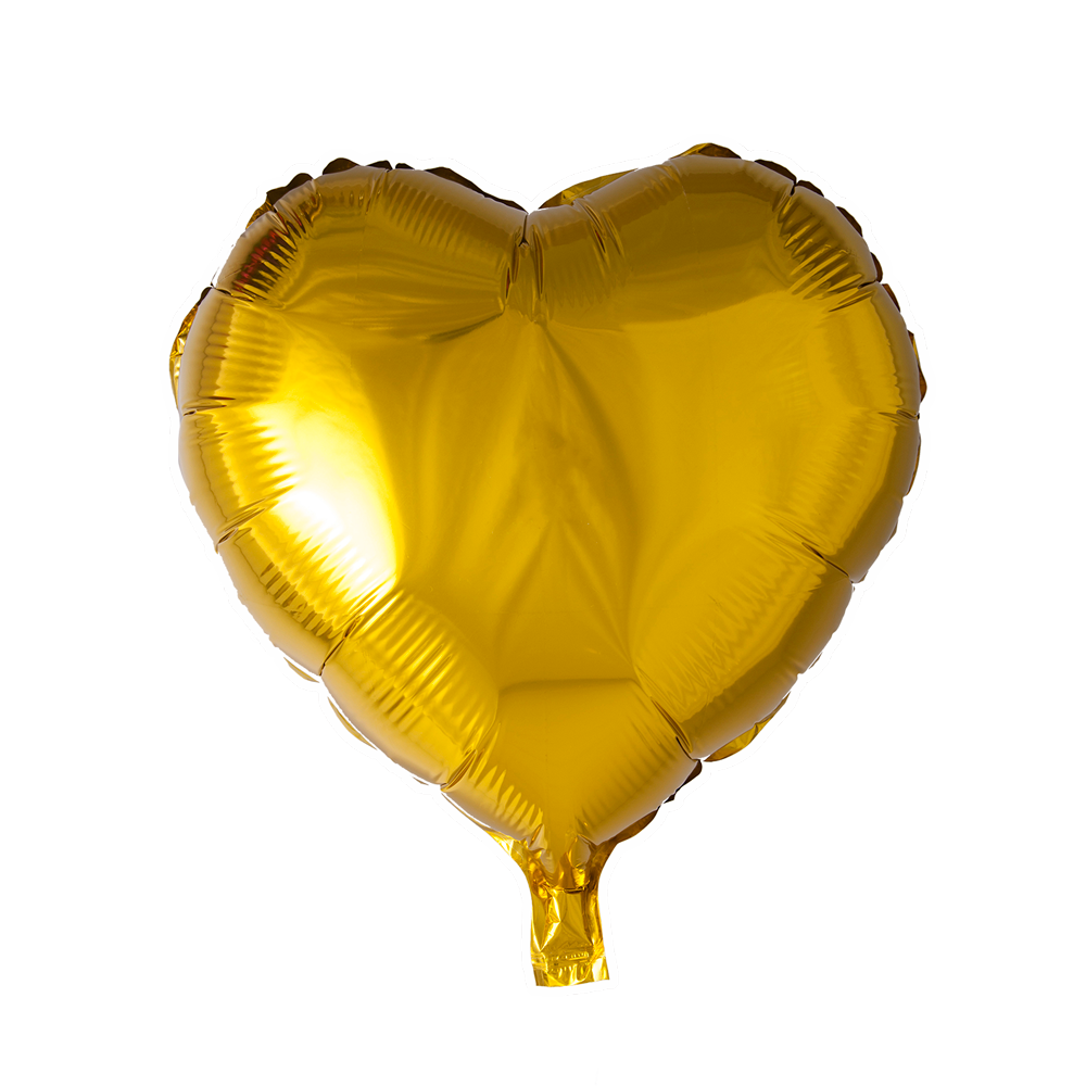 Gold heart Folie Ballong 48cm