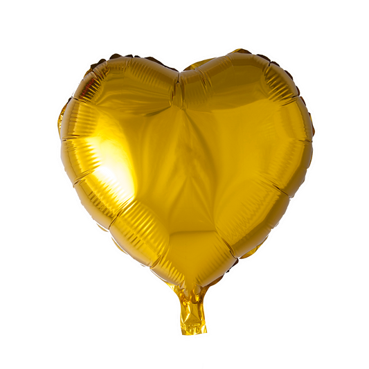 Gold heart Folie Ballong 48cm