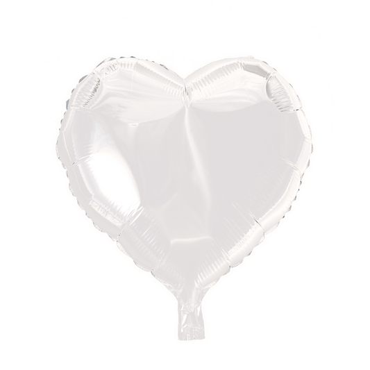 White heart Folie Ballong 48cm