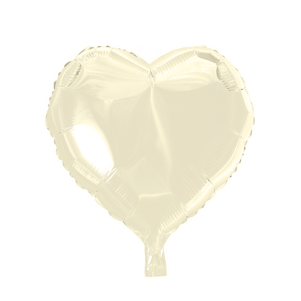 Ivory Heart Folie Ballong 48cm