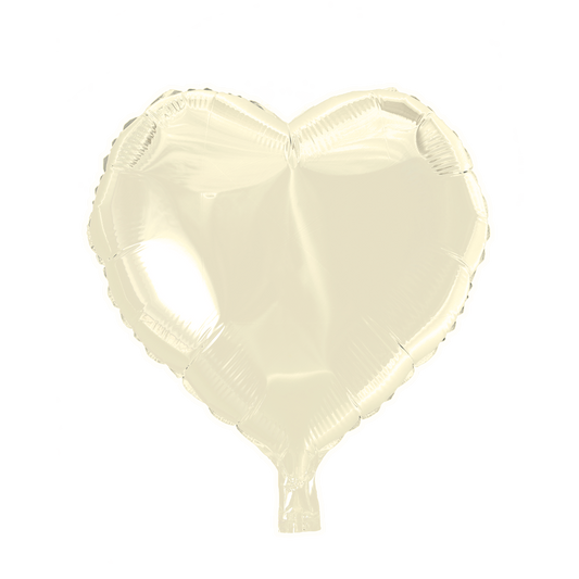 Ivory Heart Folie Ballong 48cm