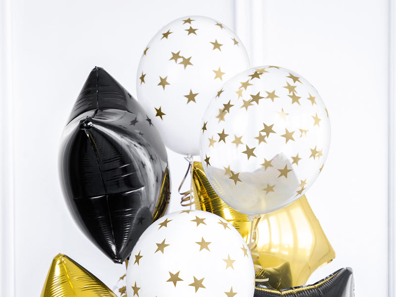 Genomskinlig Stars Latex Ballonger